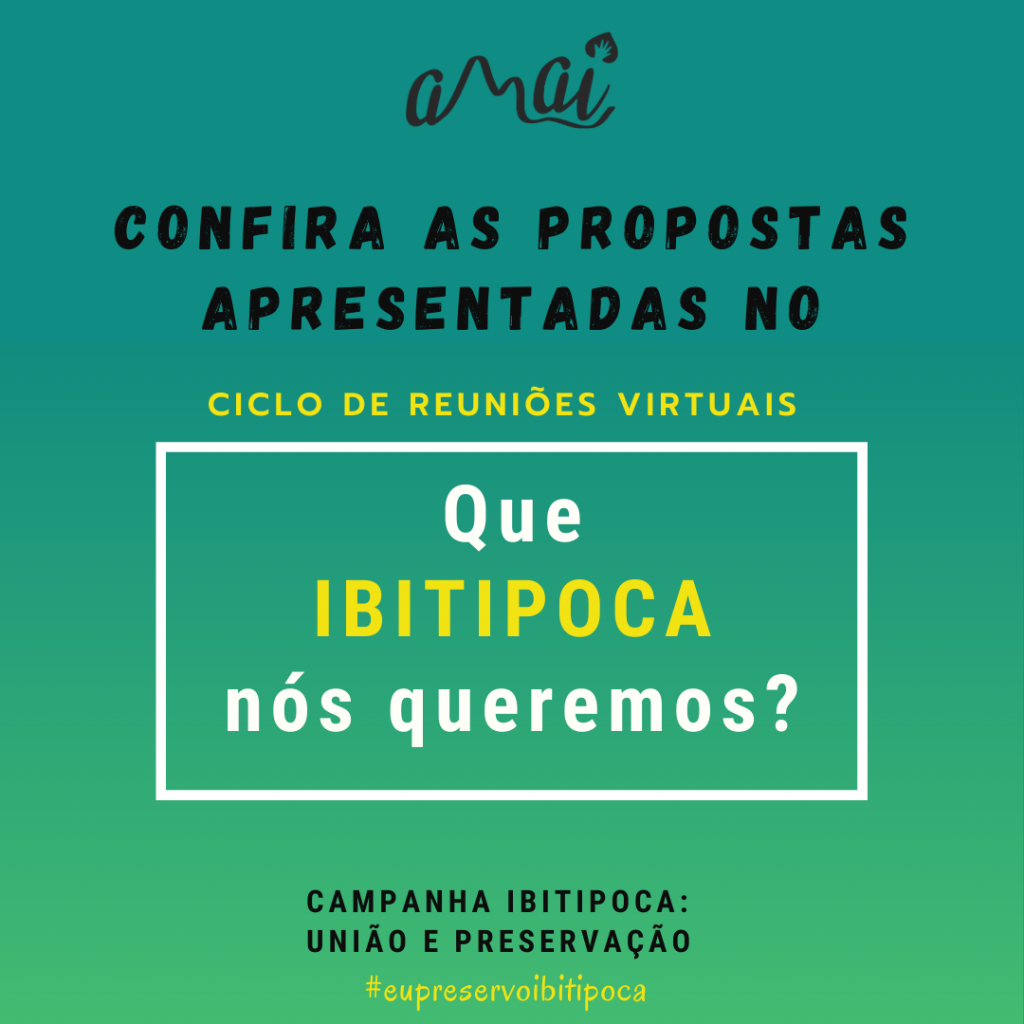 resumo das propostas apresentadas no ciclo de reuniões virtuais Que Ibitipoca Nós Queremos